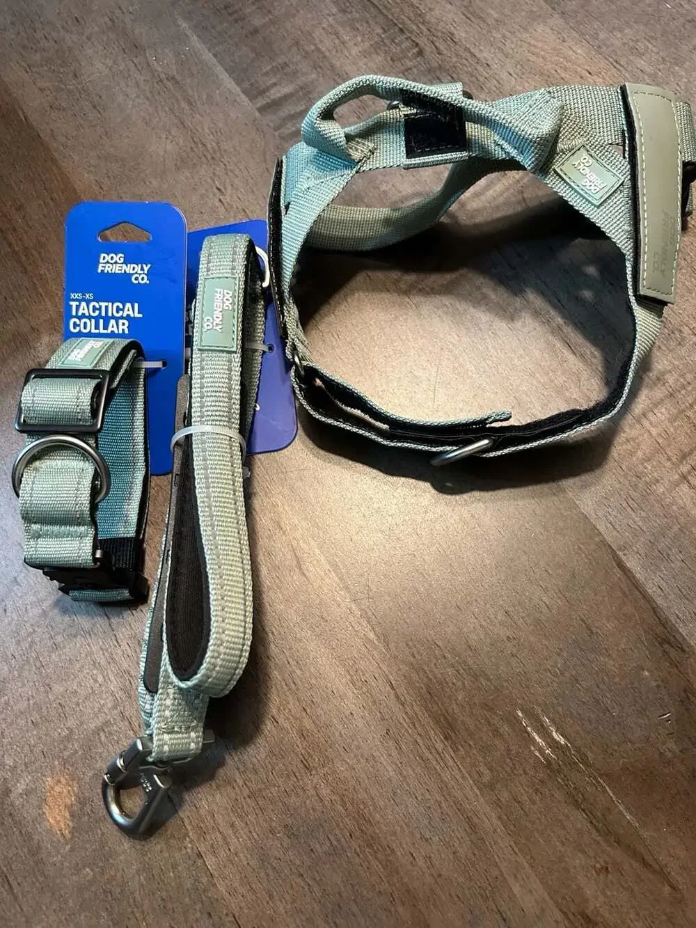 Dog Friendly Co No Pull Harness, Tactical Dog Collar & bungee leash Set XXS